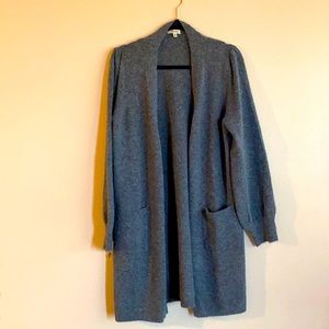 Gray Cardigan size L knee length